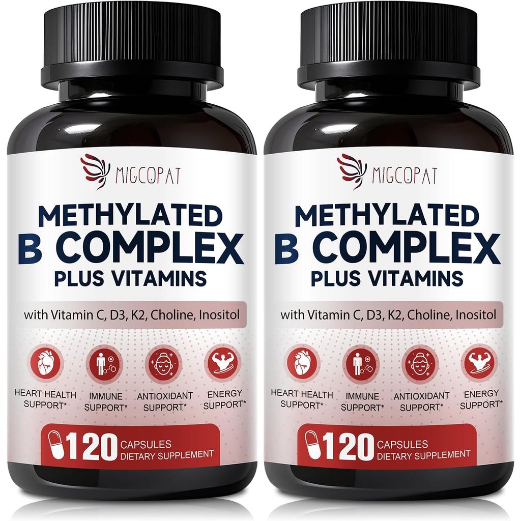 Migcotat 17-in-1 Methylated B Complex, 258,150 mcg Multivitamins, B12 Methylcobalamin, Methylfolate,