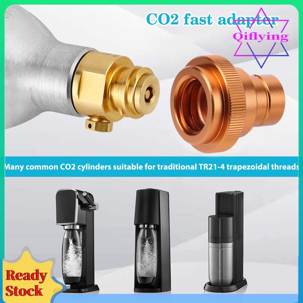 CO2 อะแดปเตอร์เชื่อมต่ออย่างรวดเร็วทองเหลืองโซดาเชื่อมต่ออย่างรวดเร็วสําหรับกระบอกสูบ QC Art Terra CO2