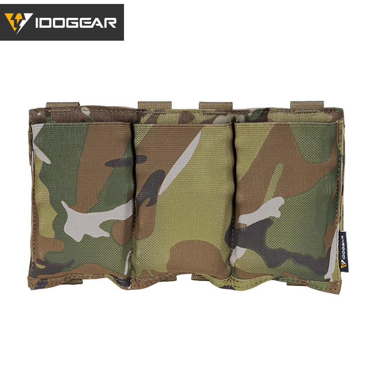 IDOGEAR Triple 556 Mag Pouch Fast Draw MOLLE Mag Carrier กระเป๋ากีฬาแบบเปิดด้านบน 3555