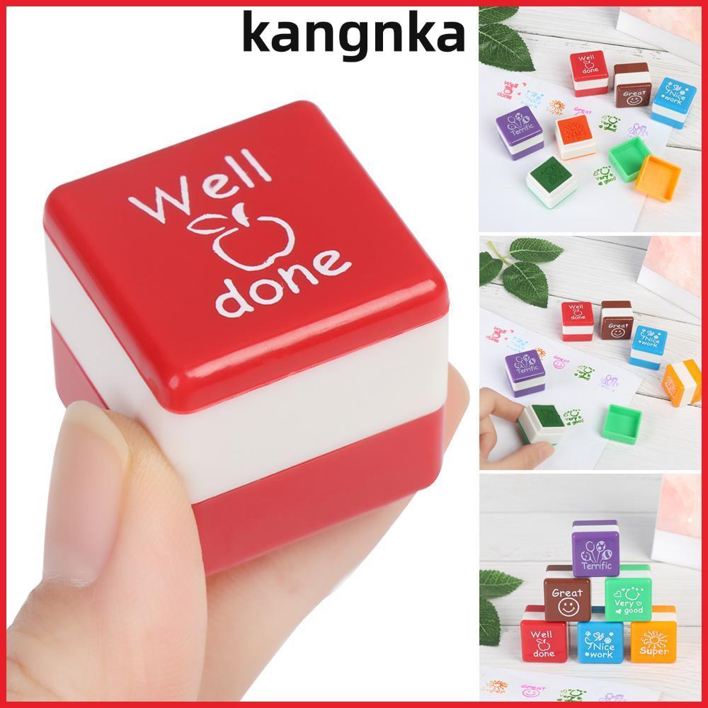KANGNKA 6 ชิ้น/เซ็ต Encouraget แสตมป์การบ้านแก้ไขเครื่องเขียน Good Good Good Work รางวัลเด็ก