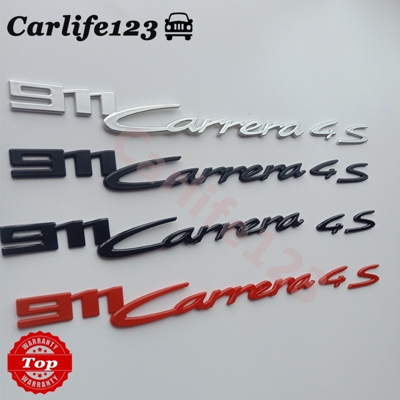 Porsche 992 911 Carrera Turbo 4S Targa GT3 ตัวอักษรด้านหลังโลโก้ป้ายสัญลักษณ์ป้ายสติกเกอร์รถยนต์
