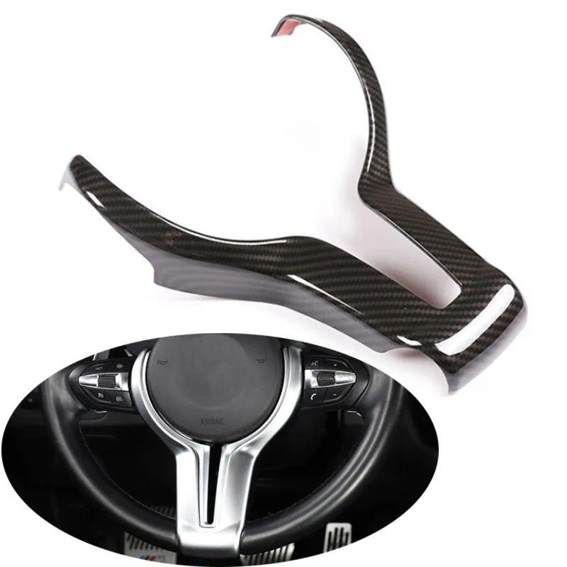 พวงมาลัยรถกรอบสติกเกอร์ Fit สําหรับ BMW F80 M3 F82 F83 M4 F10 M5 F06 F12 F13 M6 F15 X5M F16 X6 M อุป