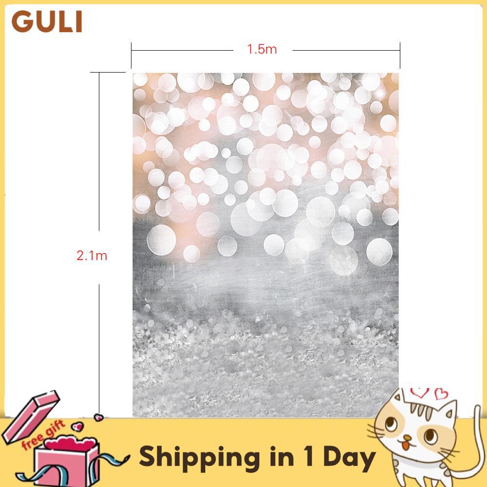 Guli Guli 1.5x2.1 เมตร/5 7ft การถ่ายภาพพื้นหลัง Glitter Light Bokeh Spot ฉากหลังพิมพ์ดิจิตอล Photo S
