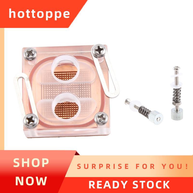 hottoppeFront Hole CPU Water Cooling Block Cooler อะคริลิคโปร่งใส South Bridge Northbridge Block สํา