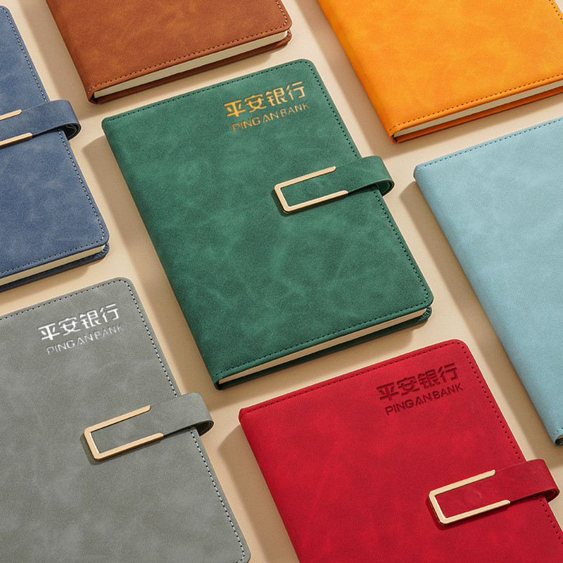 A5B5 ธุรกิจแม่เหล็ก U-Shaped Buckle Notebook Office Meeting Notepad ของขวัญกล่อง 8.1 3DPG