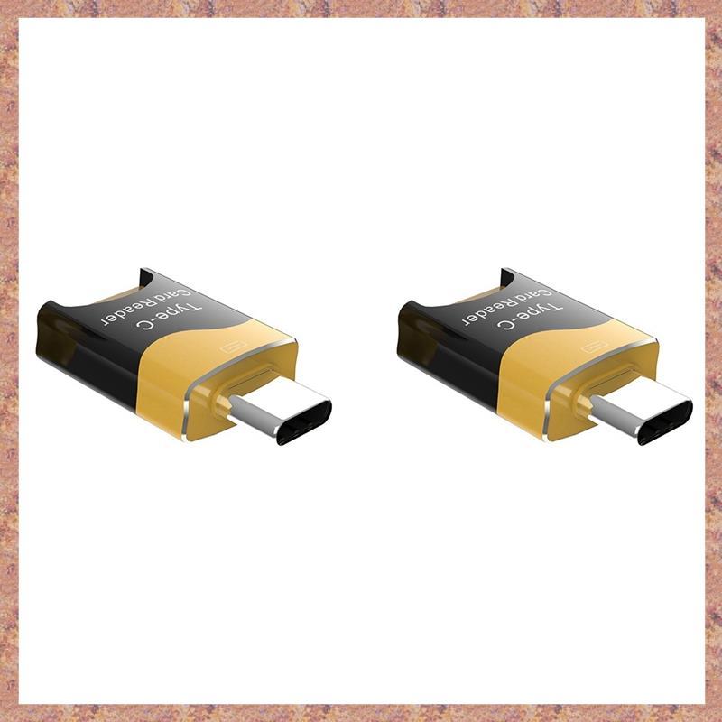 2X Mini Type-C Card Reader Mobile OTG Card Reader ซ่อนช่องใส่การ์ด Plug and Play แฟลชไดรฟ์ TF Card R