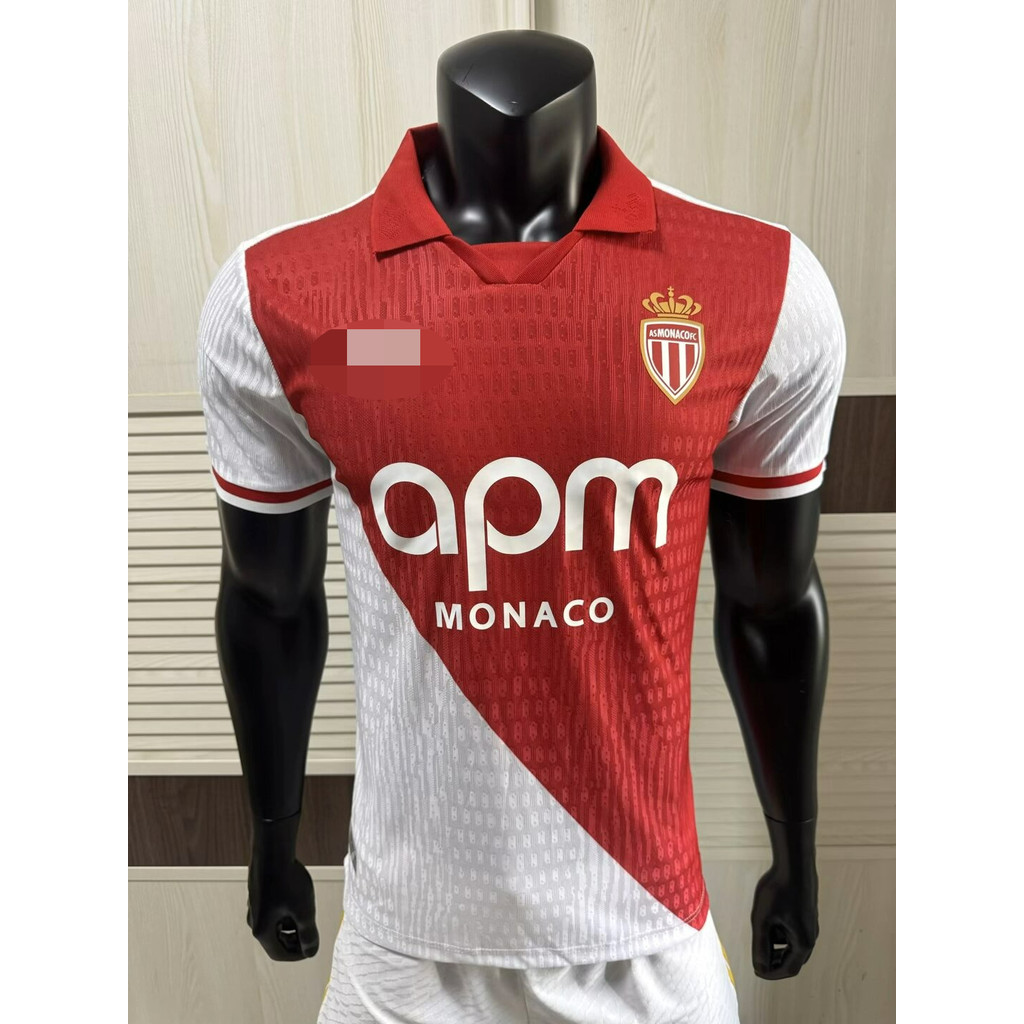 Player Version 2627 Monaco home Short Sleeve Jersey S-2XL