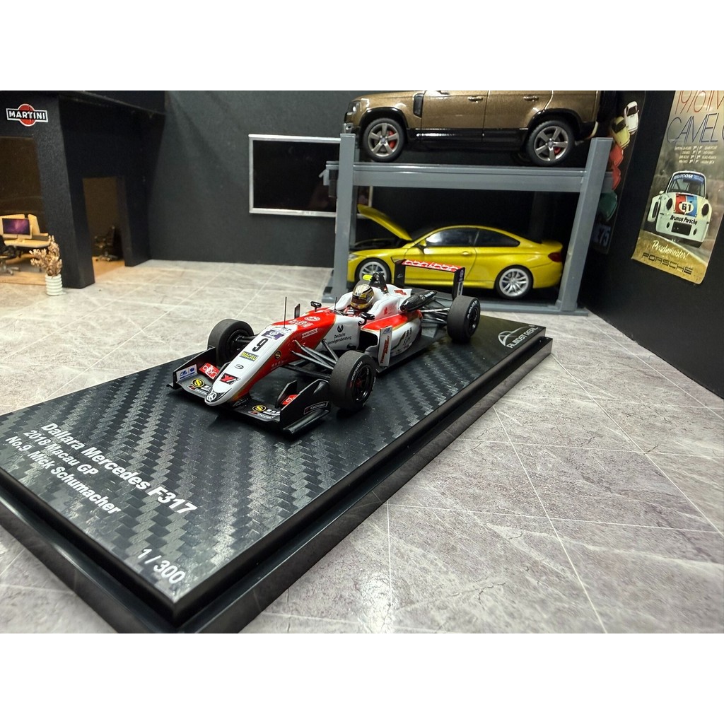 เกือบจริง รุ่น 1/43 2018 มาเก๊า F3Dallara Benz F317 เบอร์ 9 M.Schumahe Global Limited 300 หน่วย ใหม่