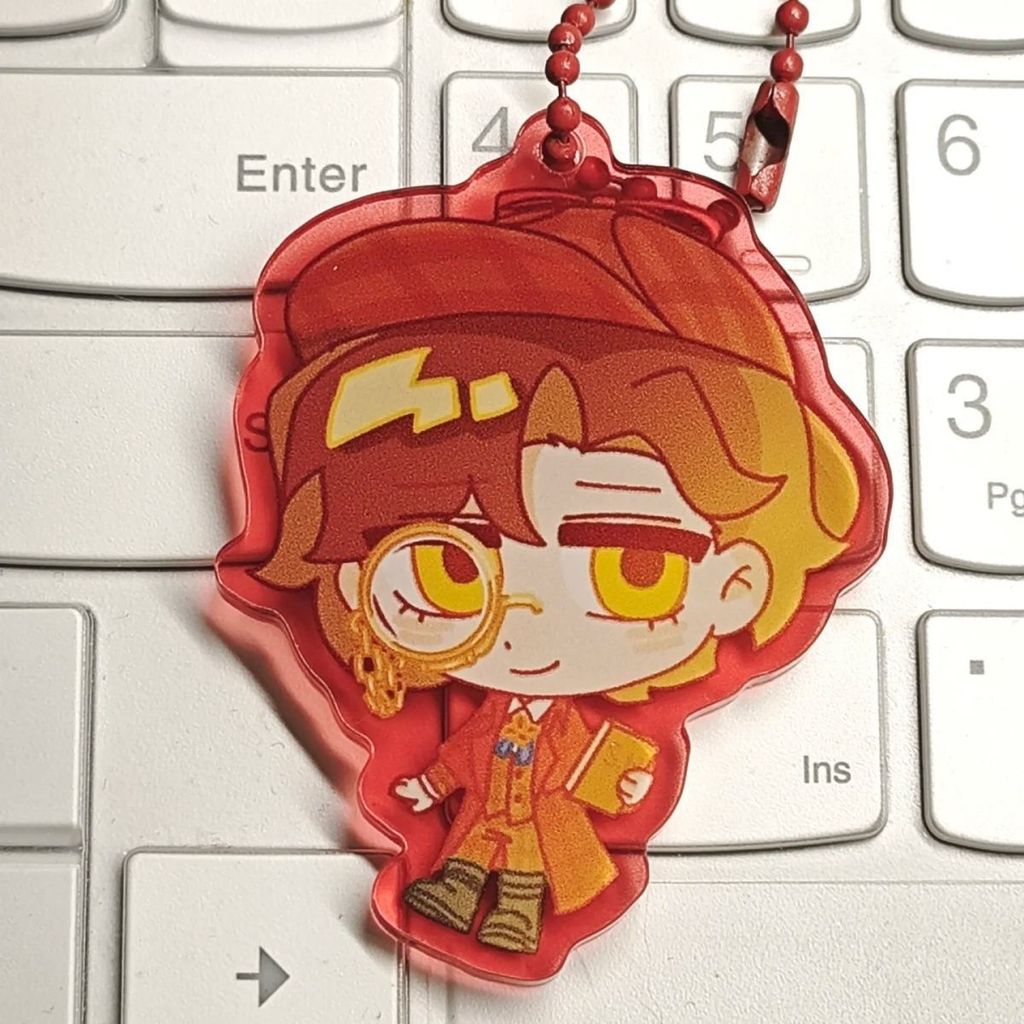 พวงกุญแจอนิเมะ Orpheus Novelist ‌Identity V Men Key Chain สําหรับผู้หญิงการ์ตูนคอสเพลย์สร้างสรรค์รูป