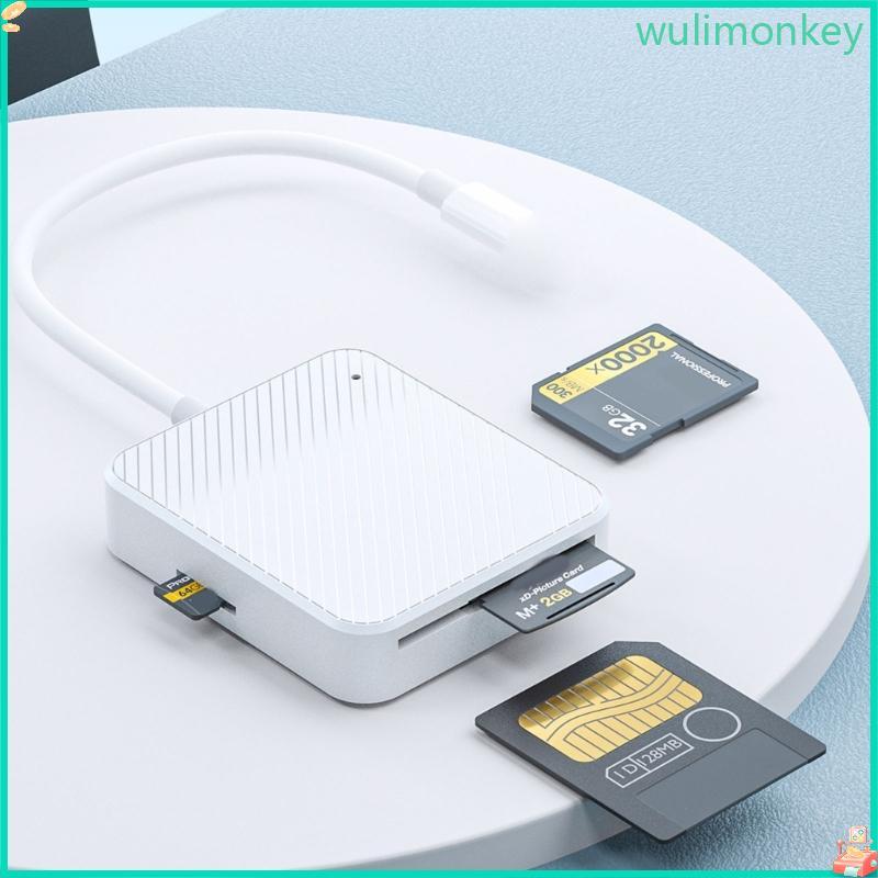 WU Speed USB Type C Card Reader สําหรับการ์ดหน่วยความจํากล้อง SM SDXD M2Memory Card อะแดปเตอร์อ่าน 4