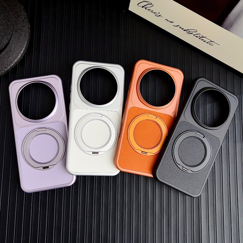เคสโทรศัพท์หนังหรูหราสําหรับ Honor Magic 8 Pro/air X80 Pro max 500 Pro หมุนวงเล็บโลหะฝาครอบป้องกันน้ําหนักเบา PC เปลือกแข็ง