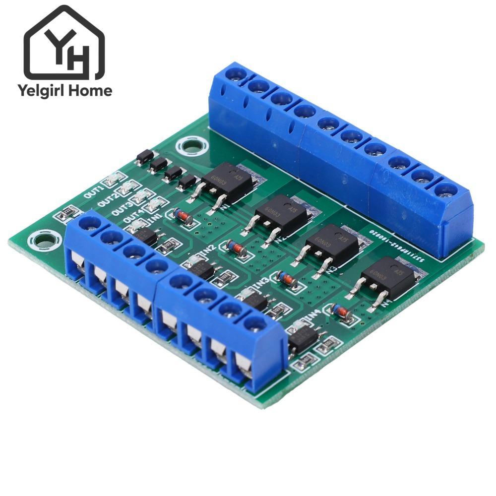YELGIRLB 4-Way MOS Tube Module, YYNMOS-4 PWM 3-20V Field Effect Tube Module, Electronic Circuit 4-Ch