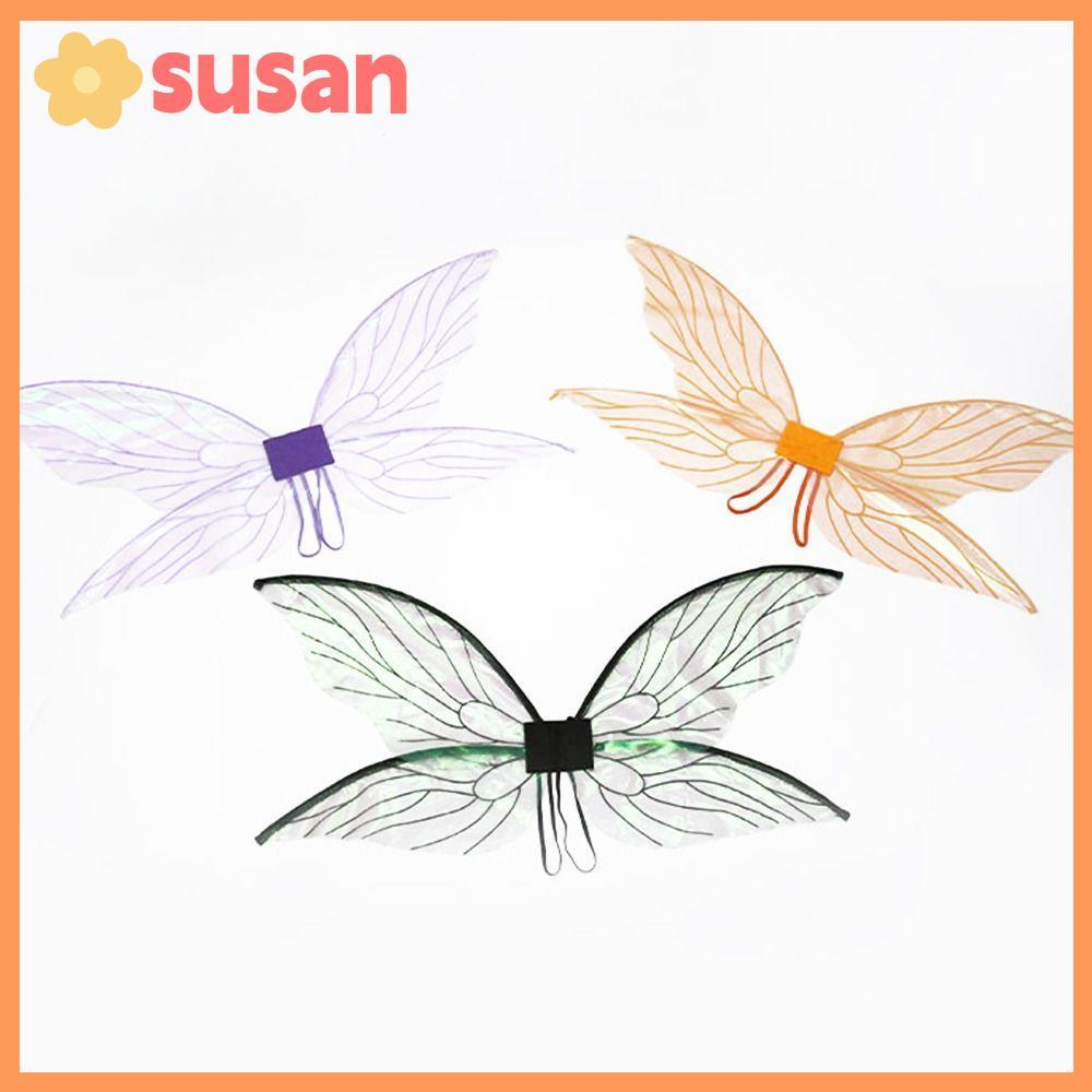 SUSANSU Cicada Wing Princess Angel Wing เครื่องแต่งกายอุปกรณ์เสริม Party Favor ฮาโลวีนผีเสื้อ