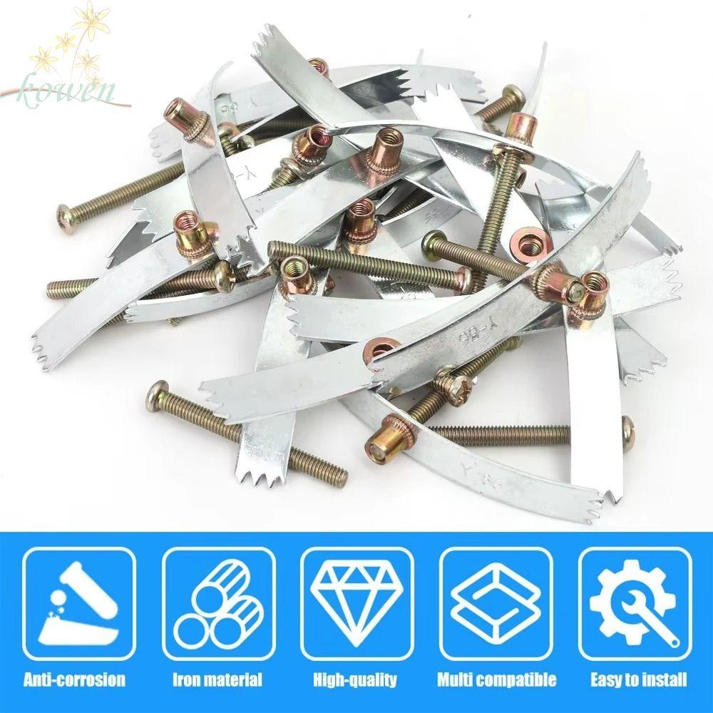 KOWEN 10PCS Dark กล่องซ่อมสกรู,แผ่นเหล็ก Dark Box Switch Socket Box Repair Clip Kit, Fix Loose 86 Wall Mount Plug 86 ประเภทลวดเหล็ก Wall Mount กล่องซ่อมคลิป