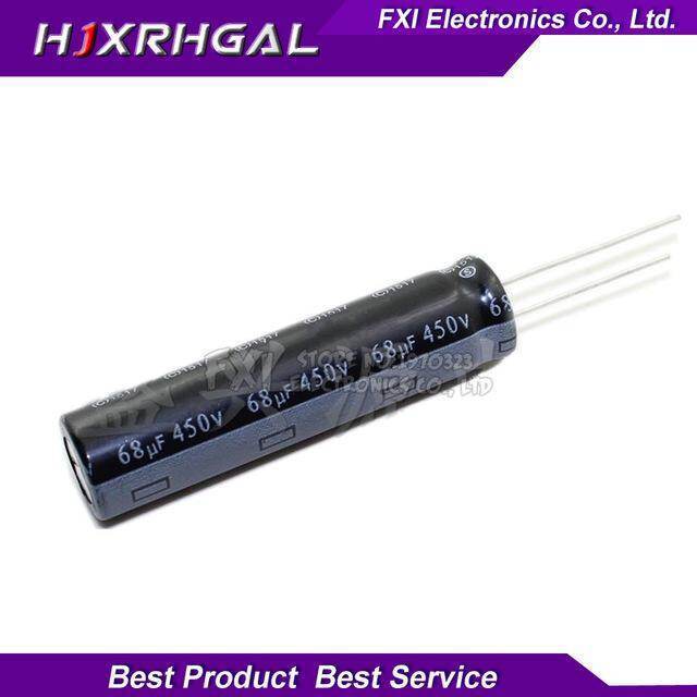 5PCS 450v68uf 450v 68uf 13x50 ตัวเก็บประจุไฟฟ้า 450v 68uf 13*50