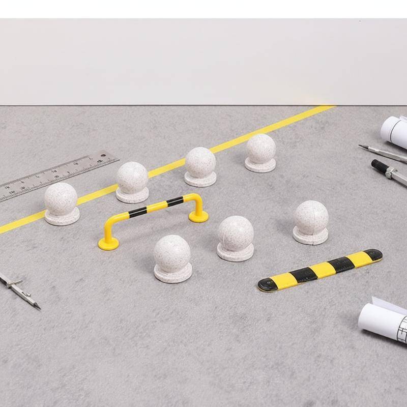 NLY 1:12 Scale ama Road Barrier รุ่น 1 ชิ้นจําลองหิน Ball Bollard สําหรับ Dollhouse Street DIY Decor