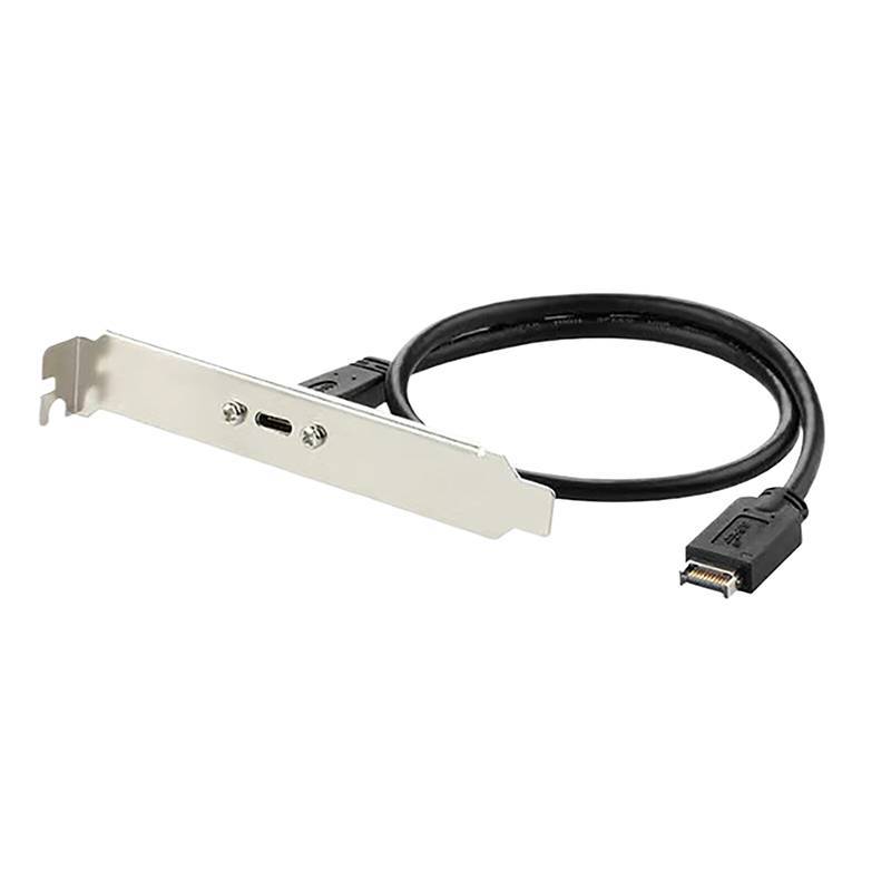 (ใหม่) 50 ซม.USB 3.2 แผงด้านหน้า Header Type-E ถึง USB-C Type C หญิงเชื่อมต่อสายไฟ Type-E Baffle Cab