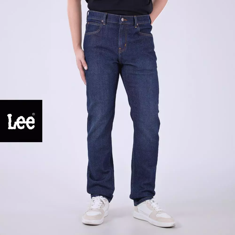 LEE กางเกงยีนส์ผู้ชาย เอวกลาง ทรงตรง รุ่น LE S326MARVF02 สียีนส์กลาง