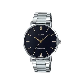 CASIO นาฬิกาข้อมือ CASIO รุ่น MTP-VT01D-1BUDF วัสดุสเตนเลสสตีล สีดำ