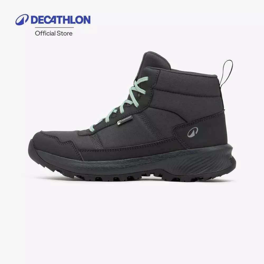 Decathlon Women’S Waterproof Mid Hiking Boots รองเท้าเดินป่าข้อกลางกันน้ำสำหรับผู้หญิง รุ่น Nh100 Mid - Grey