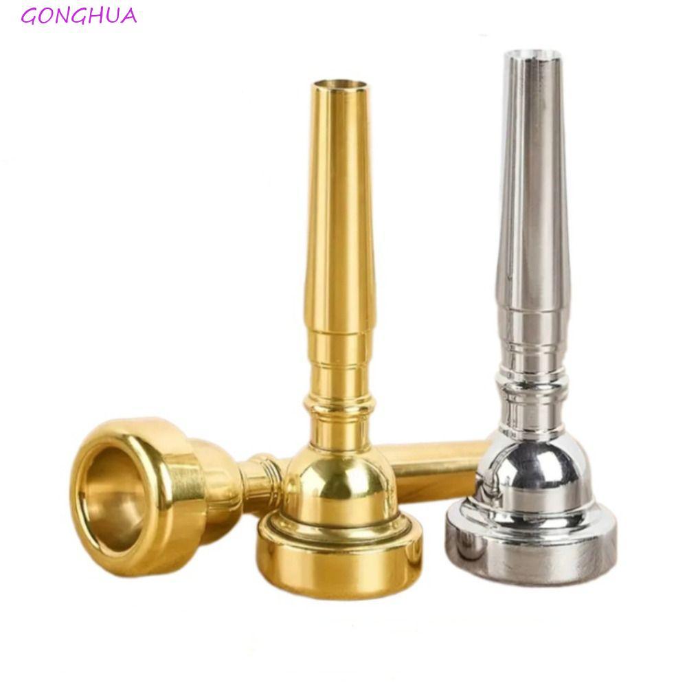 GONGHUA ทรัมเป็ต Bugle ปาก, 3C/5C/7C แตรโลหะปากเป่า, Universal Silver Gold Professional เริ่มต้นเปลี่ยน