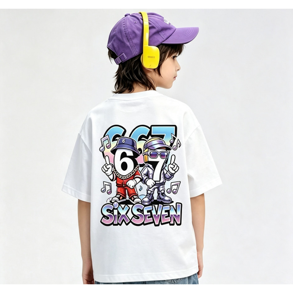 เสื้อยืดแขนสั้นเด็ก มีลายการ์ตูน 67 แบบ สไตล์แฟชั่นฤดูร้อน สวมใส่ได้ทั้งเด็กชายและเด็กหญิง