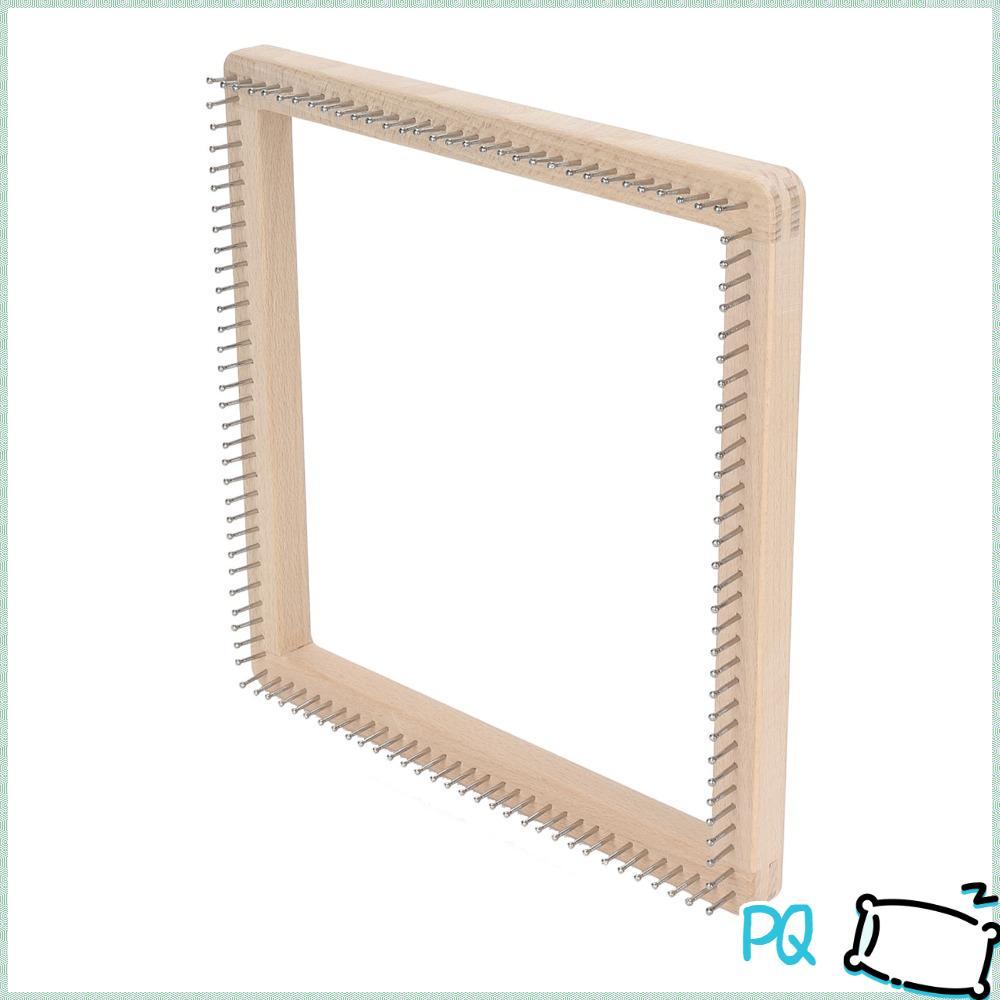 PQ Weaving Loom, 11.8x11.8in ไม้ถัก Loom, Handmade Square Shape Weaving Board โครงการ DIY