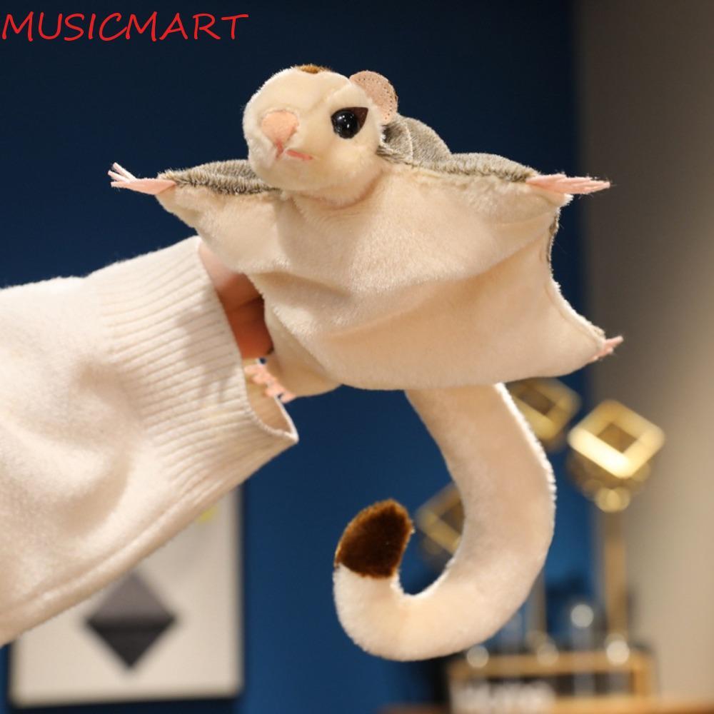 MUSICMART Flying Animal Cotton Doll, Magnetic Simulation Sugar Glider Plush Toy, Lovely Brown Soft F