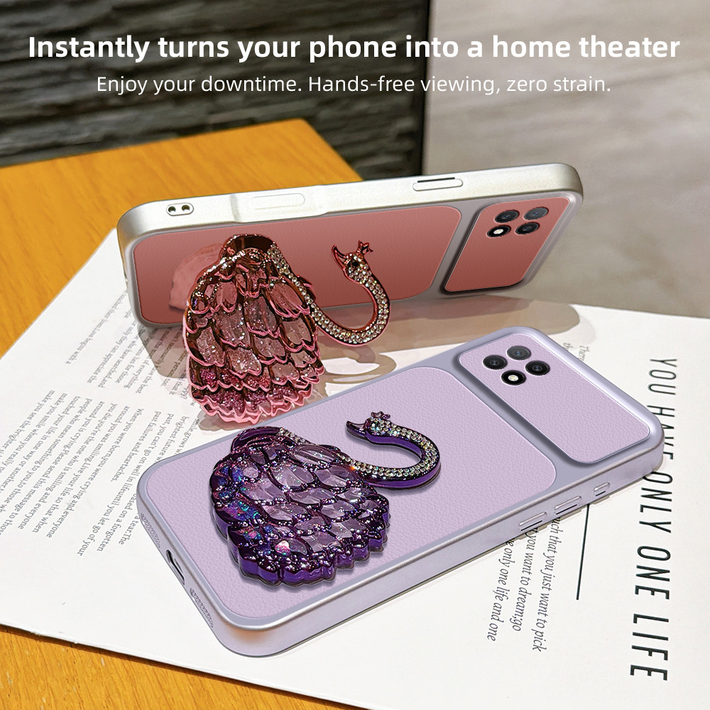Swan Glitter ผู้ถือหนัง PU สําหรับ OPPO A94 F19 Pro Reno 5F 5 Lite A8 A31 A97 A72 A73 A53 A7 AX7 A5S