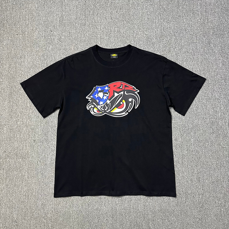VLONE FOG VLONE FOG Corteiz พิมพ์ตัวอักษรเสื้อยืดแขนสั้นผู้ชายผู้หญิง Street Wear Street หลวมรอบคอ t