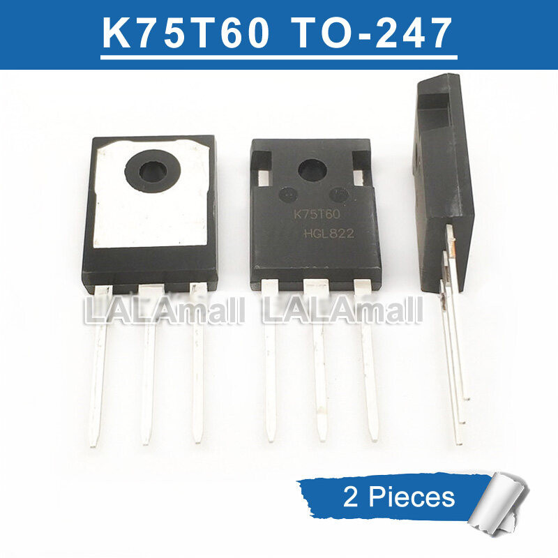 2pcs K75T60 TO-247 IKW75N60T IKW75N60 TO247 75T60 75N60 75A/600V IGBT ทรานซิสเตอร์ใหม่