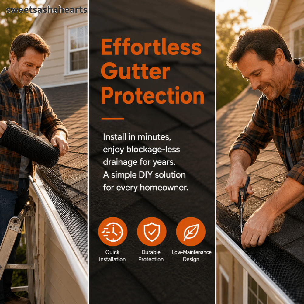 SWEE Gutter Leaf Guard Roll, พลาสติกกรองเศษ Gutter Guard ตาข่ายม้วน, นํากลับมาใช้ใหม่ติดตั้งง่ายพลาส