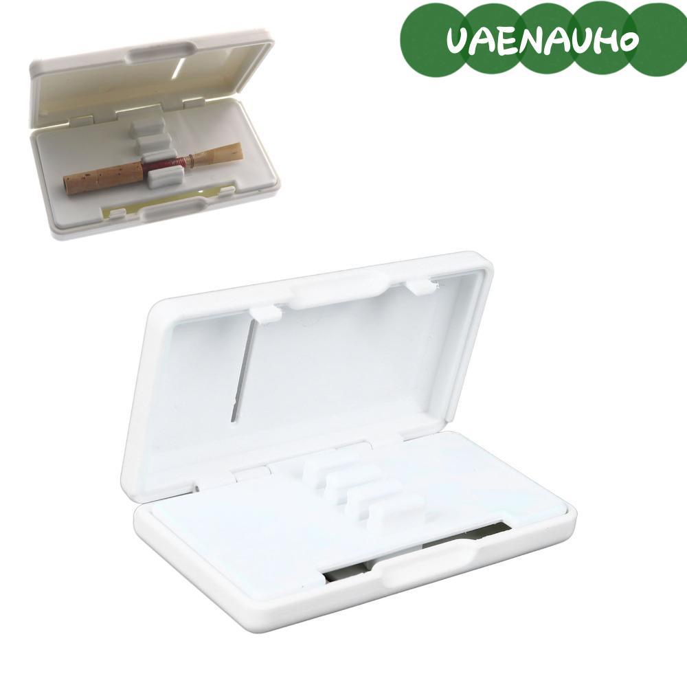UAENAUH0 2PCS Oboe Reed, 6-Slot Design Plastic Reed Storage Box, สะดวกแบบพกพาขนาด White Reed Holder 