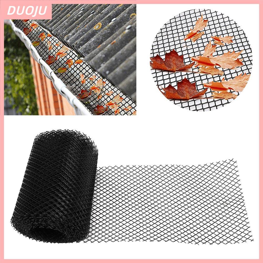DUOJU Gutter Leaf Guard Roll, พลาสติกกรองเศษ Gutter Guard ตาข่ายม้วน, นํากลับมาใช้ใหม่ติดตั้งง่ายพลา