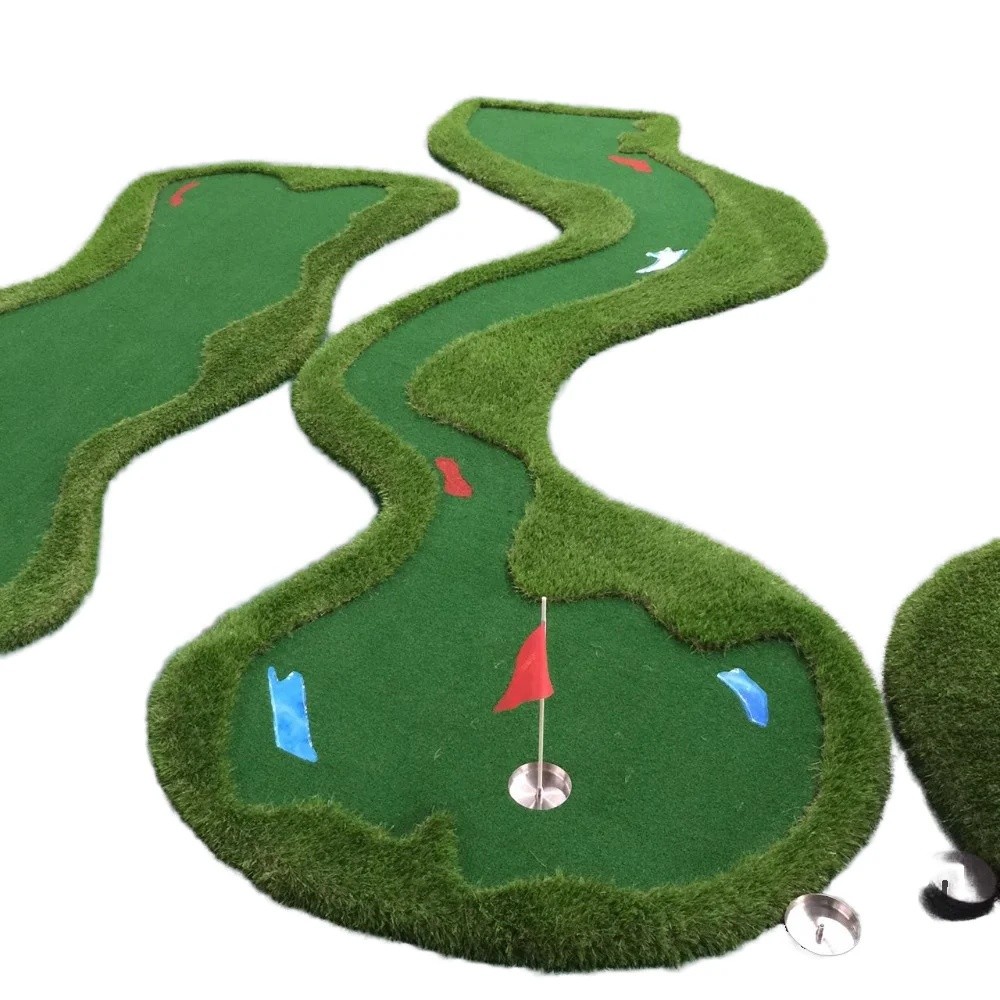 PGM-Golfmaster CUSTOM 18 หลุมกอล์ฟใส่เสื่อสีเขียวหญ้าเทียมสําหรับการแข่งขัน Ryder Cup