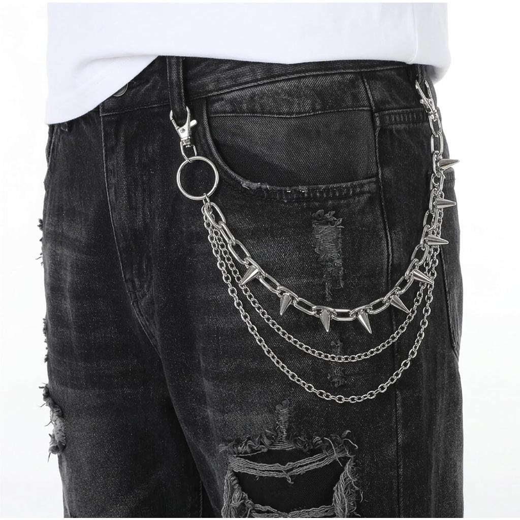พังก์กางเกงโซ่กางเกงโซ่สําหรับผู้ชายกระเป๋าโซ่สําหรับกางเกง | Jean Chains สําหรับผู้ชายผู้หญิง Biker