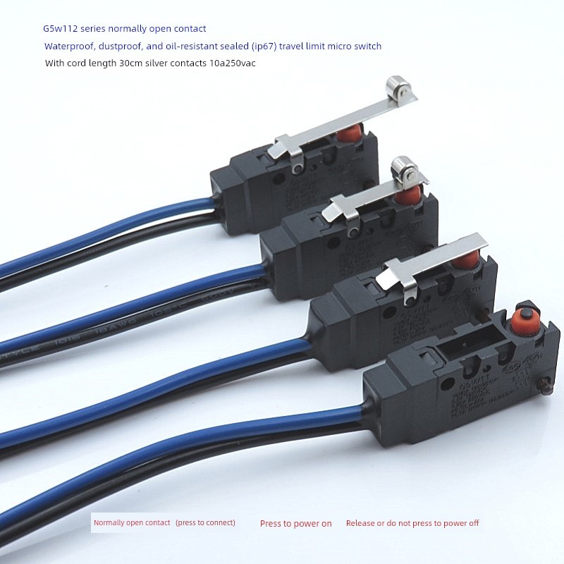 Unionwell กันน้ํา G5W11 ปกติเปิด 2 สาย Micro Switch 10A จังหวะจํากัดป้องกันฝุ่น D2VW เงินติดต่อ