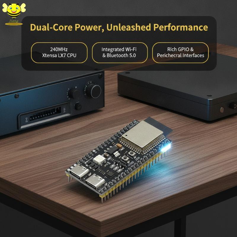 [Jiang] ESP32-S3-DevKitC-1 บอร์ดพัฒนา 2.4G WiFi BT โมดูล 8MB PSRAM 16MB แฟลชสําหรับ Makerpetition โค