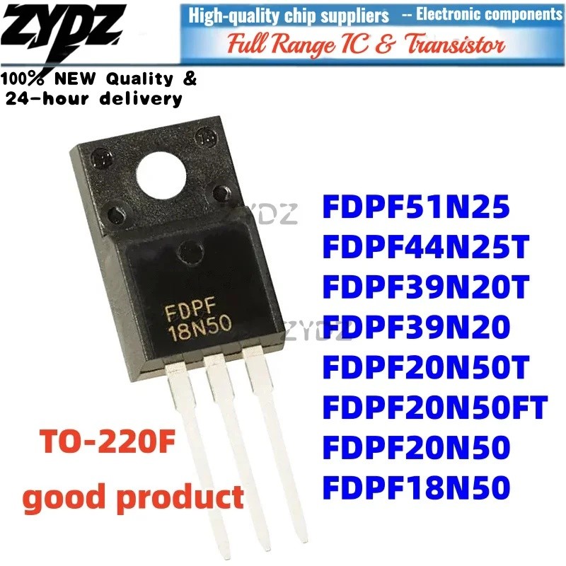 1-5PCS FDPF18N50 FDPF20N50 FDPF39N20 FDPF39N20T TO-220F FDPF20N50FT FDPF44N25T FDPF51N25 FDPF20N50T 
