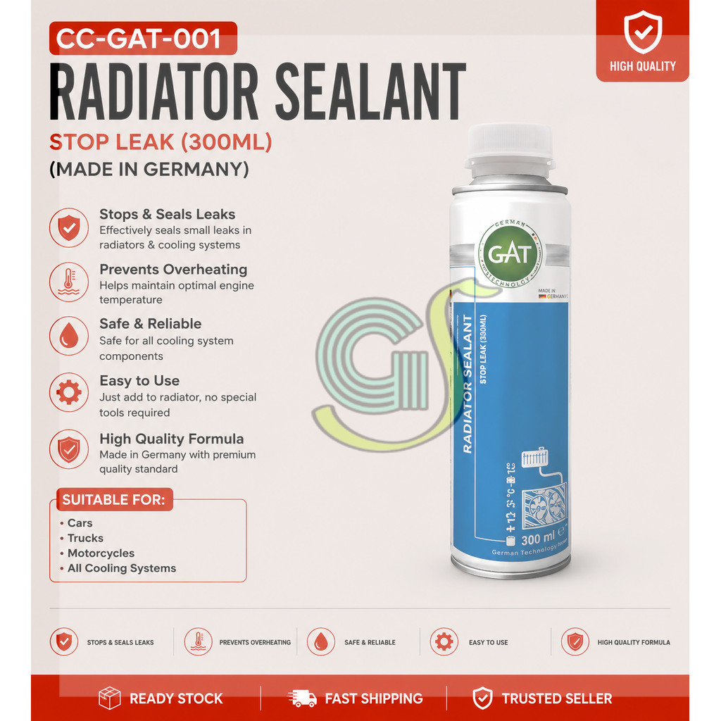 GAT (MADE IN GERMANY) RADIATOR SEALANT STOP LEAK (300ML) STOP-LEAK