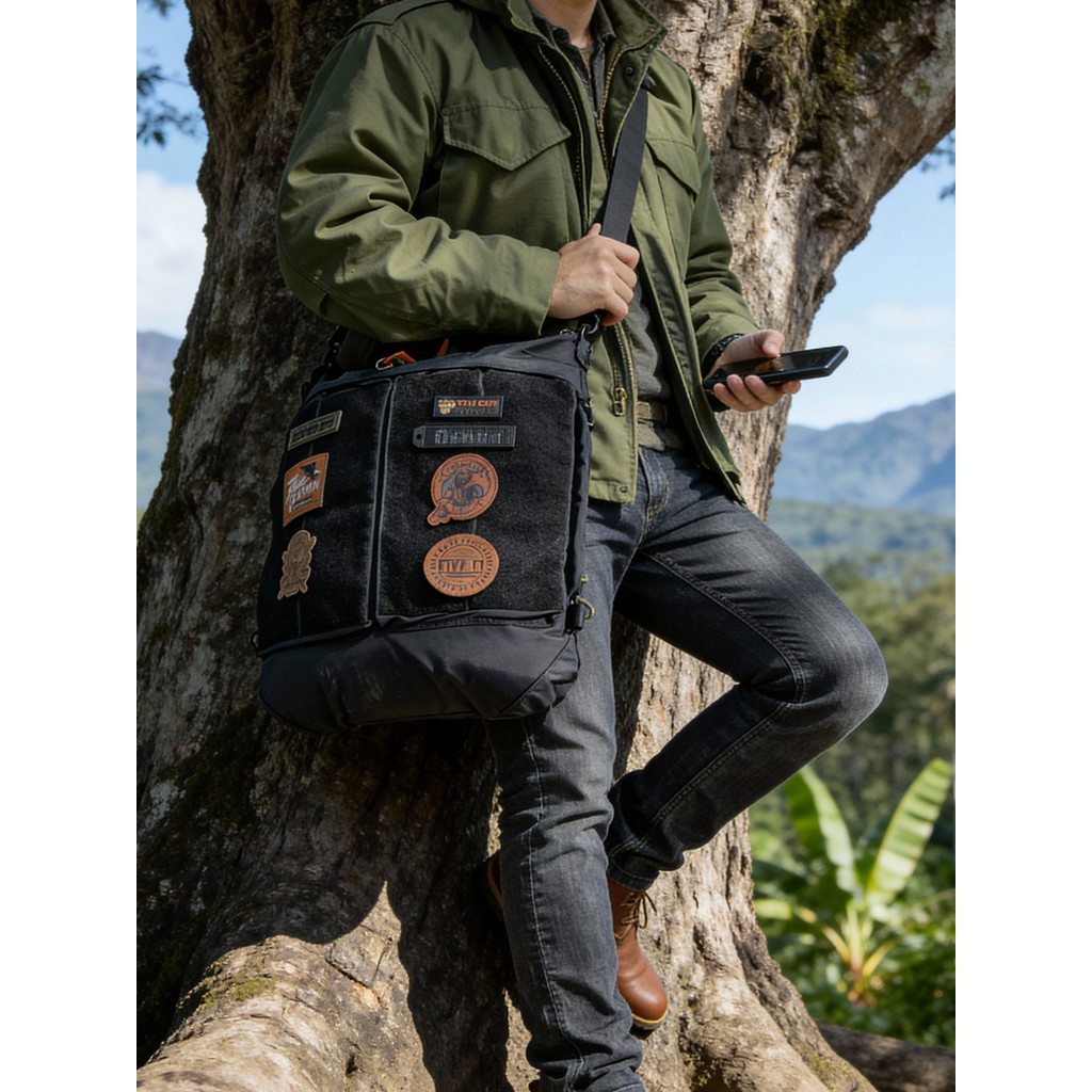 Oceanarmy Tactical Pilot Bag One-Shoulder Outdoor Backpack Unique Helmet Bag Mens Shoulder Bag Tacti