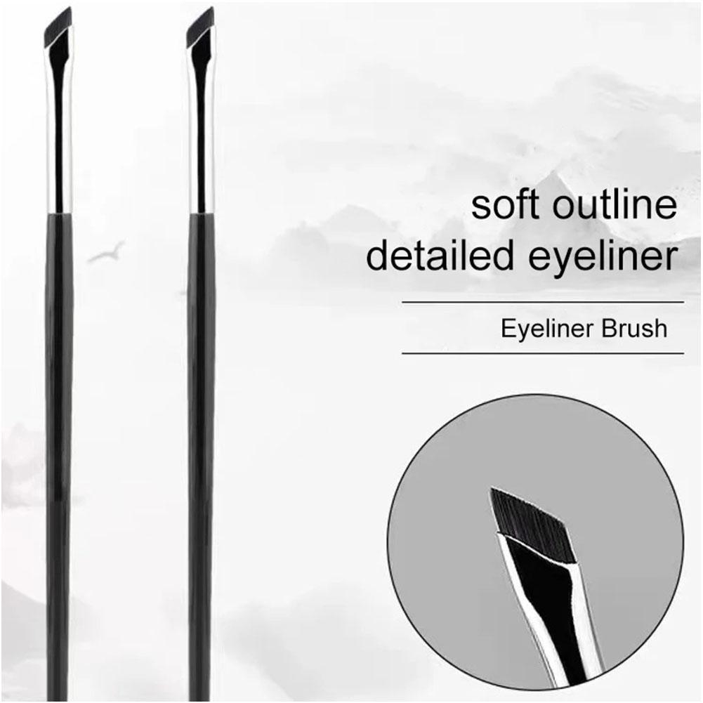 แปรงแต่งหน้า Angled Thin Eyebrow Brush Flat Fine Tool Brow Eyeliner Make Beauty Brush Up A5v2