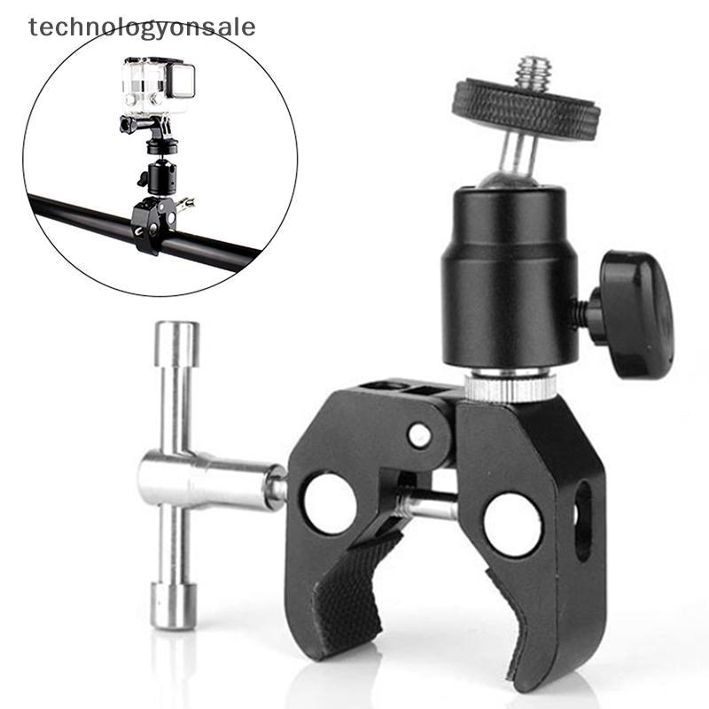 [Tech] คลิปหนีบสกรู 1 ชุด 1/4 CNC Metal Super Clamp พร้อม 360° Mini Ball Head Qui Release Clamp Braet ขาตั้งกล้องสําหรับบูติกกล้อง