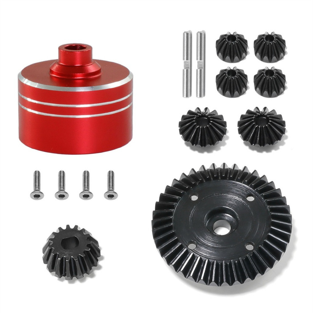 สําหรับ 1/10 Tamiya TT02 TT02B XV02 โลหะ Differential กรณีเหล็กเกียร์กล่องชุด RC รถอัพเกรด Part