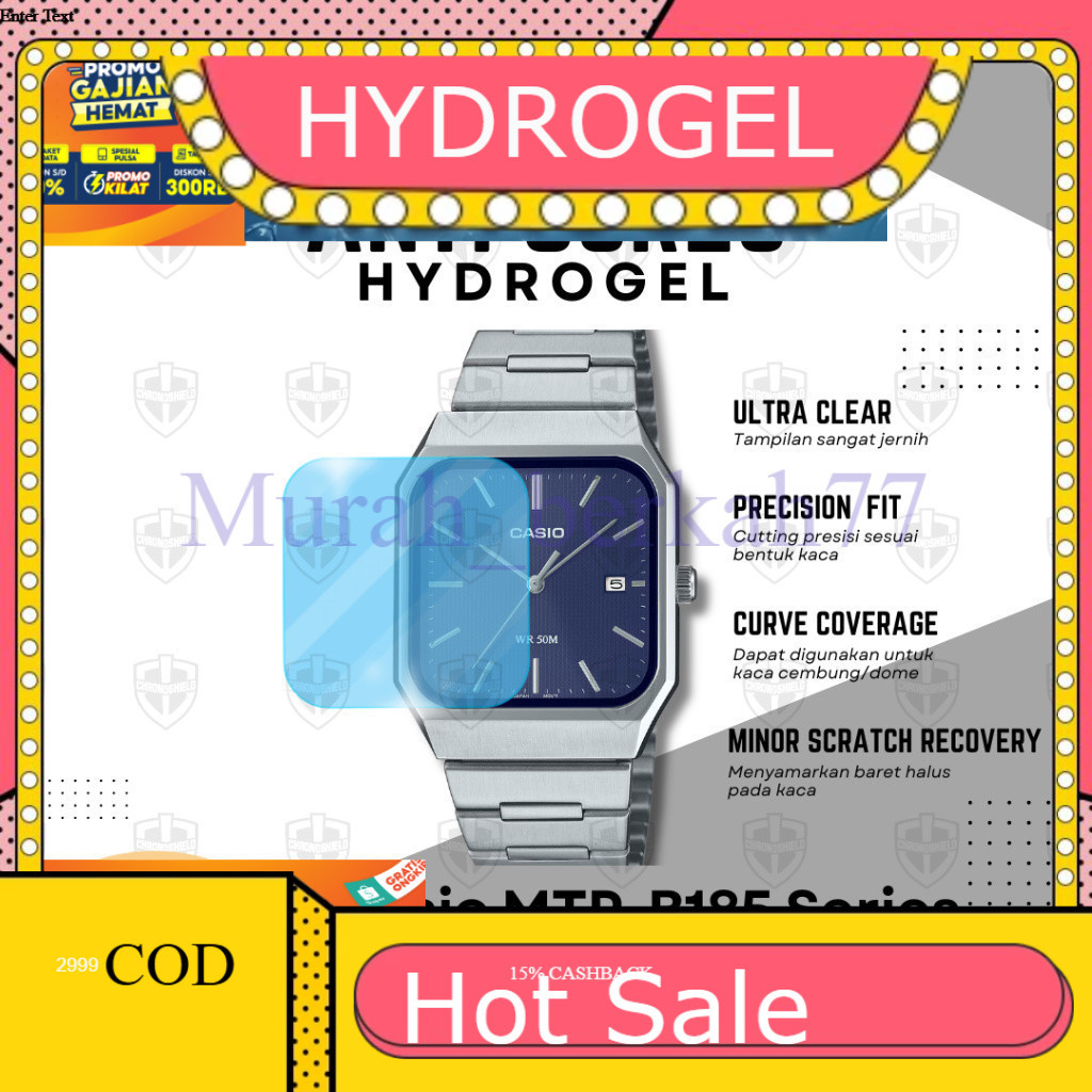 HYDROGEL ไฮโดรเจลป้องกันรอยขีดข่วนสําหรับ Casio MTP B185 MTP-B185