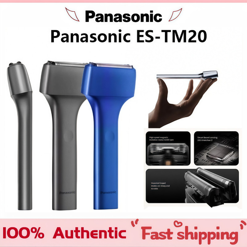 Panasonic ES-TM20 Magnetic Levitation Shaver – Mens มีดโกนเปียก/แห้งแบบชาร์จไฟได้พร้อม AI Smart Sens