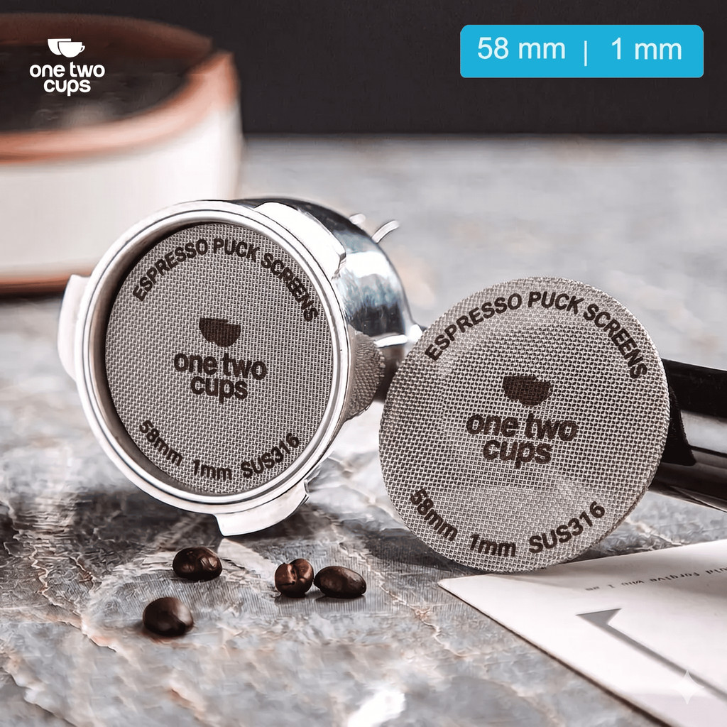 Puck Screen Portafilter Espresso Machine 150 Micron 58mm 1mm - สีเงิน