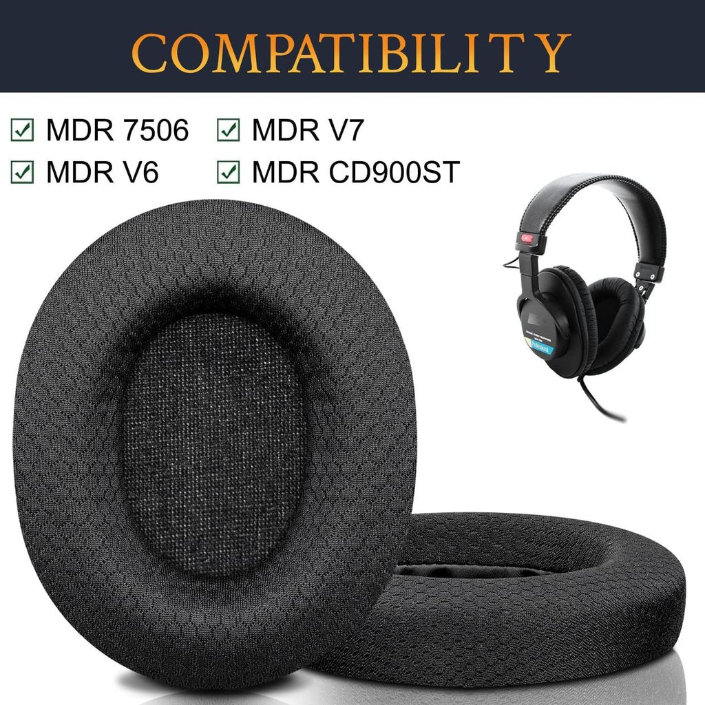 เหมาะสําหรับ SONY SONY MDR-7506 V6 MDR-CD 900ST หูฟังฟองน้ํากรณี Earmuffs