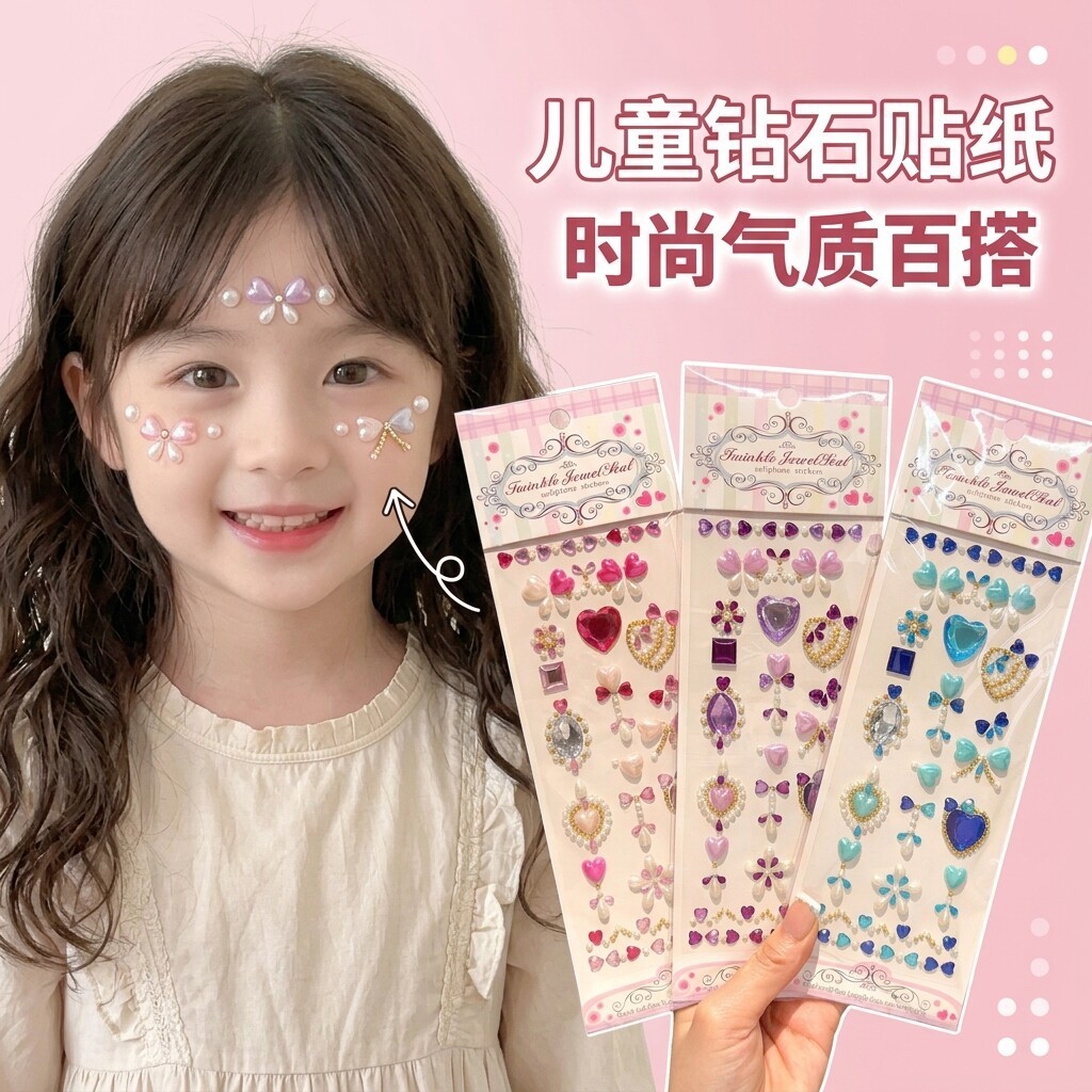 สติกเกอร์คริสตัลสีสันสดใสหัวใจอัญมณี พลอยเทียม สติกเกอร์สําหรับเด็กแต่งหน้าเคสโทรศัพท์ ทําเอง บรรจุภัณฑ์ของขวัญตกแต่ง รูปที่ 6