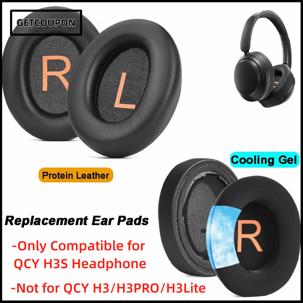 GETCOUPON 1 คู่ชุดหูฟัง Earmuff, Cooling Gel เปลี่ยนหูฟังแผ่นรองหูฟัง,หูฟังอุปกรณ์เสริมฟองน้ําโฟมโปร